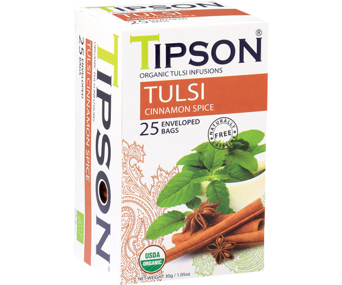 Organic Tulsi con canela y Especies 25 bolsas - Tipson